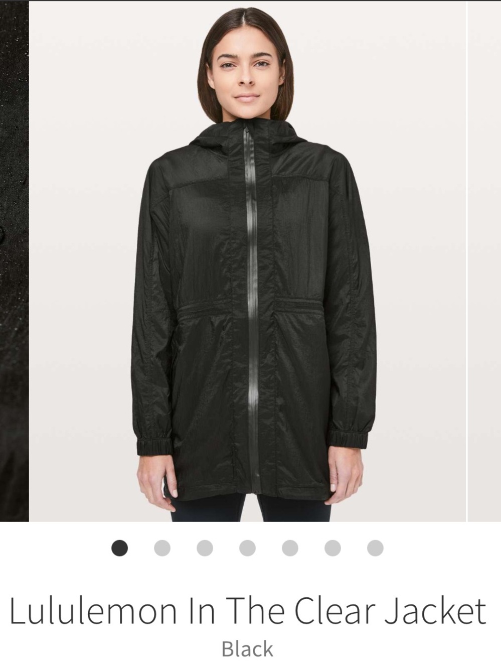 Lululemon athletica In The Clear Hooded Lightweight Rain Jacket - Black Small 4